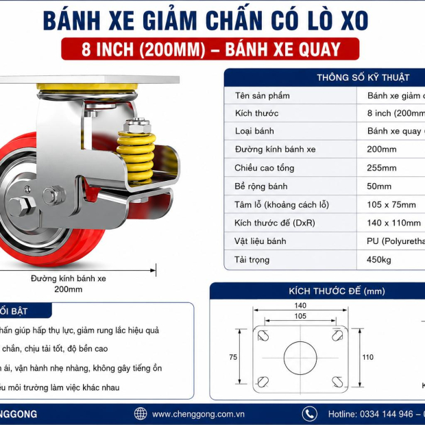 banh-xe-day-pu-giam-chan-d200-cang-xoay-phanh